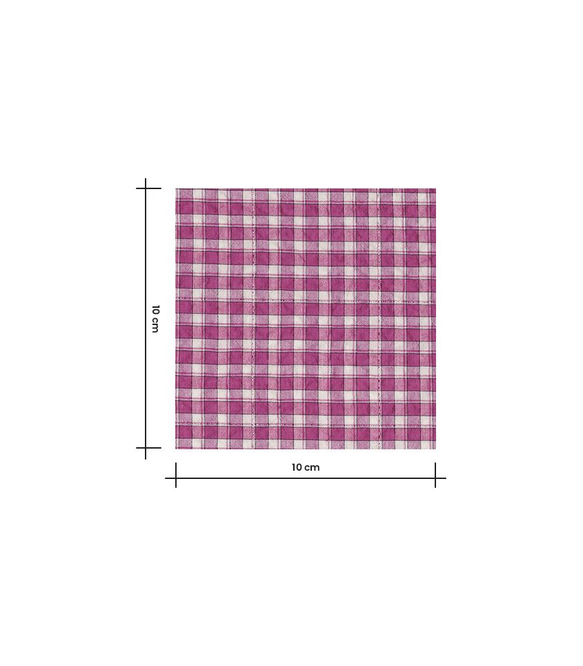 Cousette - Magenta Check Cotton Fabric