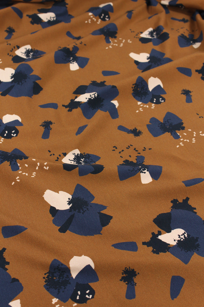 Églantine & Zoé - Anemone in Camel Organic Cotton Jersey