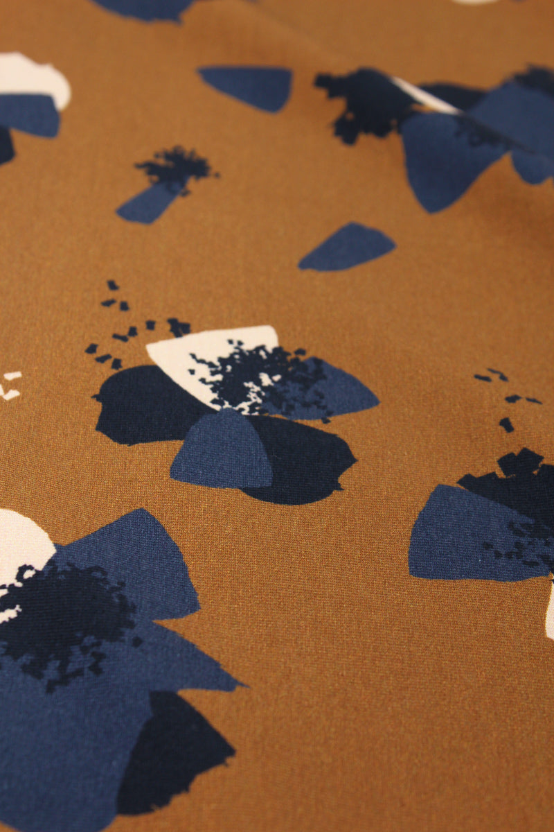 Églantine & Zoé - Anemone in Camel Organic Cotton Jersey