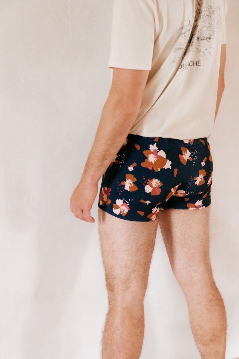 Églantine & Zoé - Anemone in Blue Ink Organic Cotton Jersey