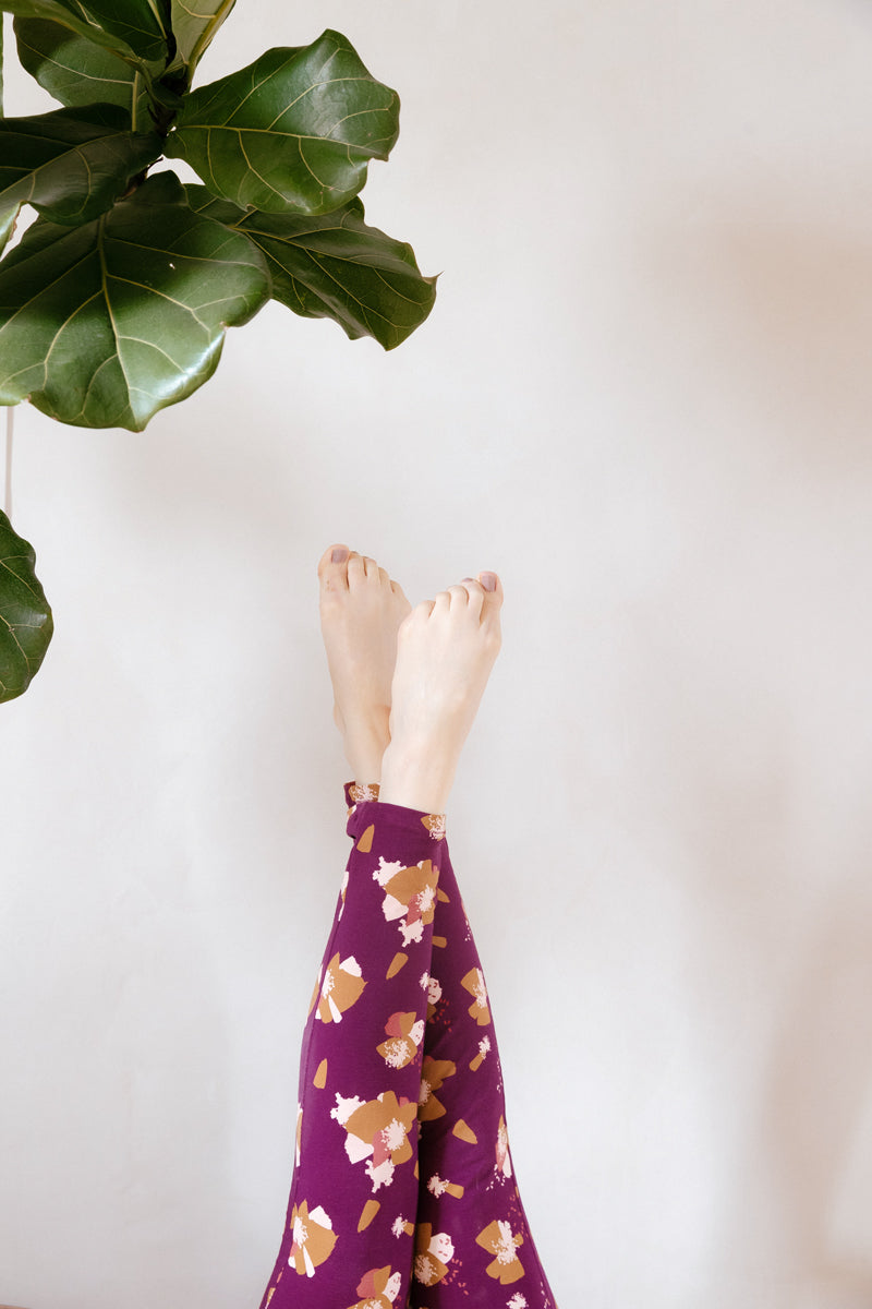 Églantine & Zoé - Anemone in Blackberry Organic Cotton Jersey