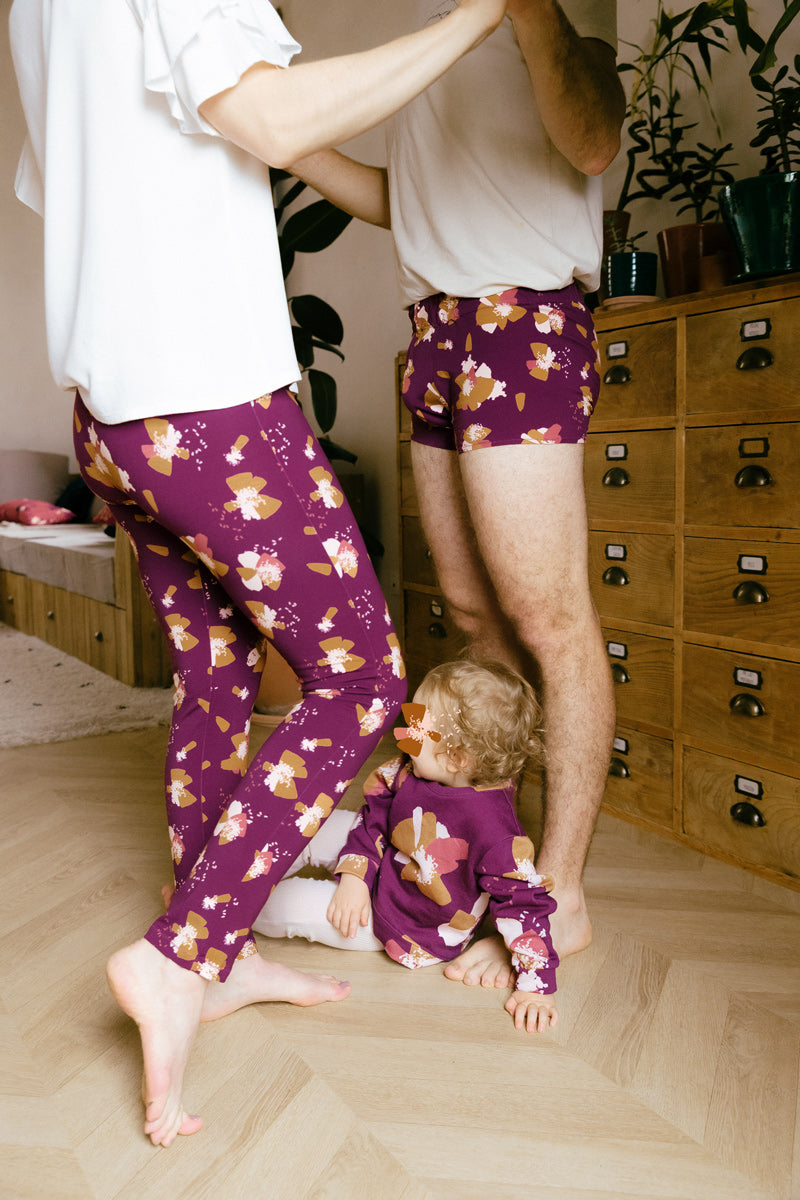 Églantine & Zoé - Anemone in Blackberry Organic Cotton Jersey