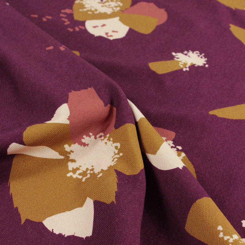 Églantine & Zoé - Anemone Blackberry Organic Cotton Brushed Sweat-shirting