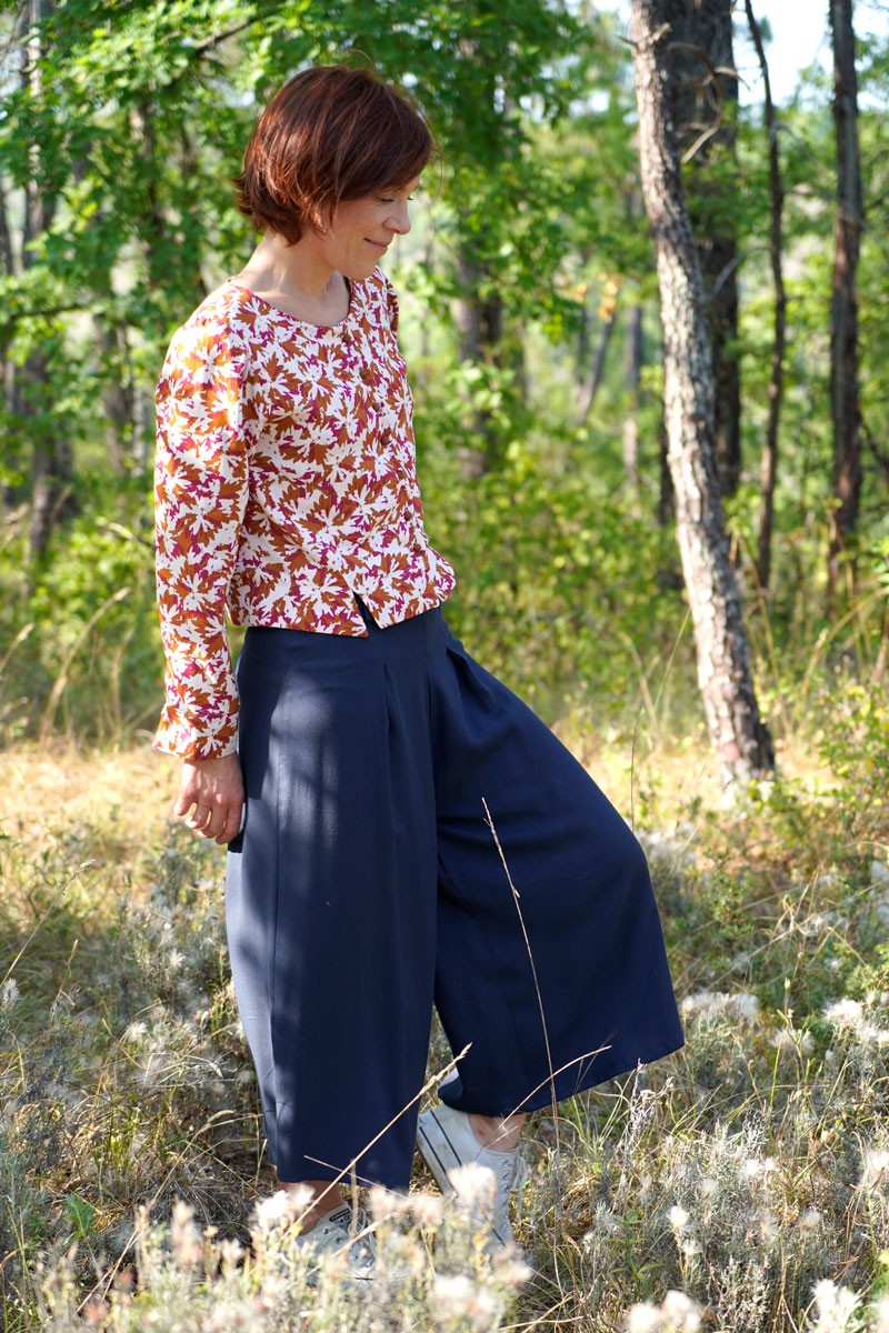 Églantine & Zoé - Flora Caramel Viscose Poplin Fabric