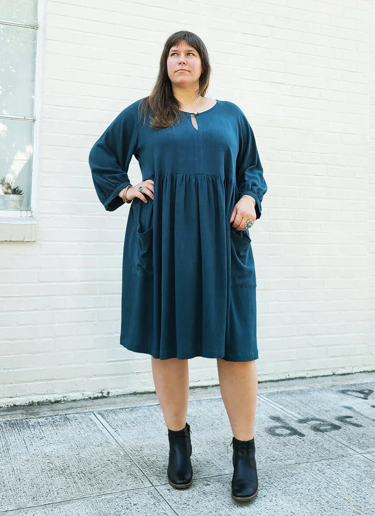 Sew House Seven - The Romey Gathered Dress and Top Curvy Fit Sewing Pattern 16-34