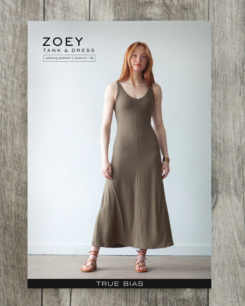 True / Bias  -  Zoey Tank & Dress Sewing Pattern 0-18