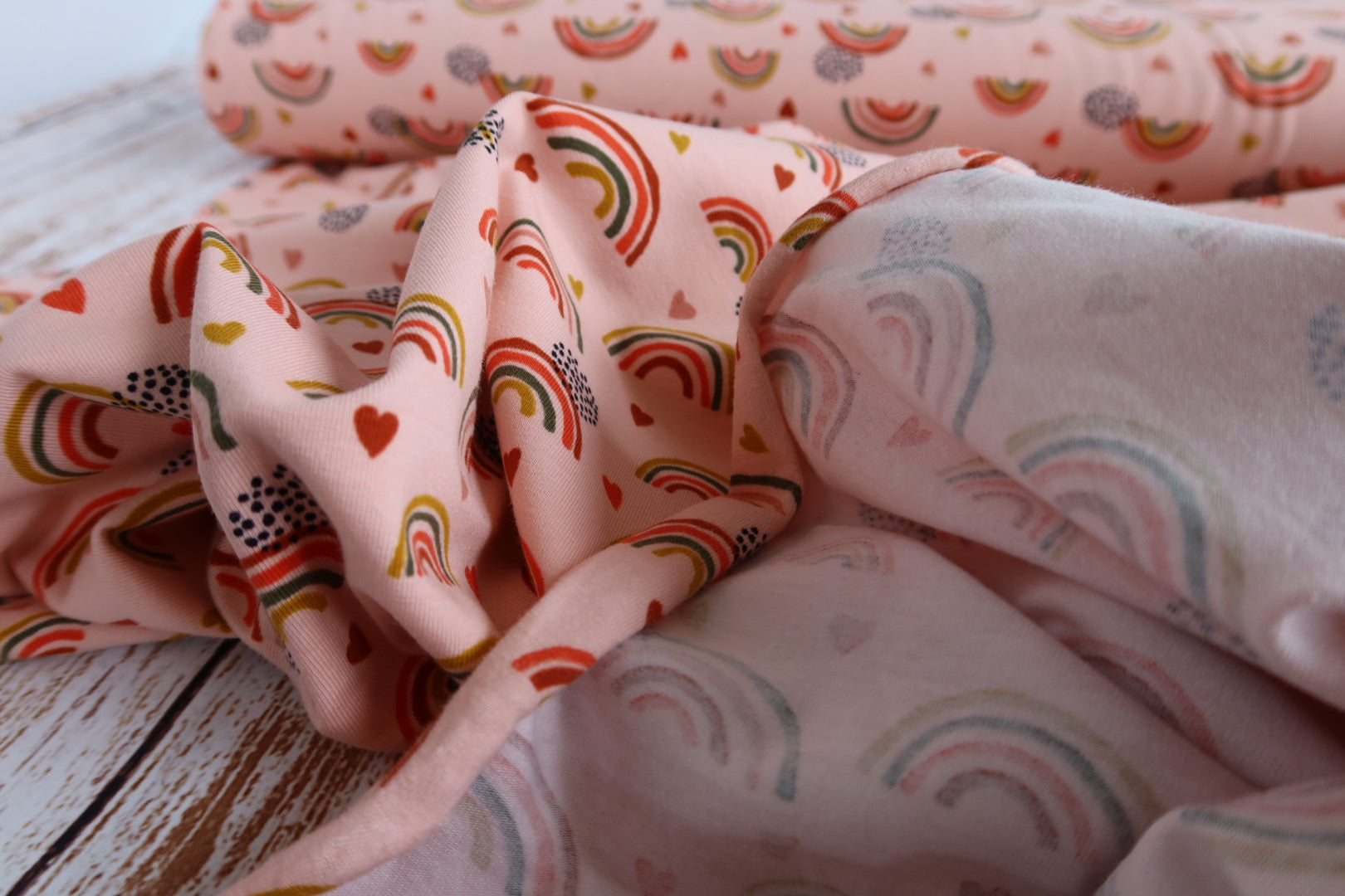 Rainbow Pink Organic Cotton Jersey