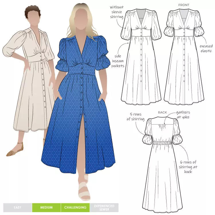 Style ARC - Belle Woven Dress (Sizes 18 - 30) Sewing Pattern