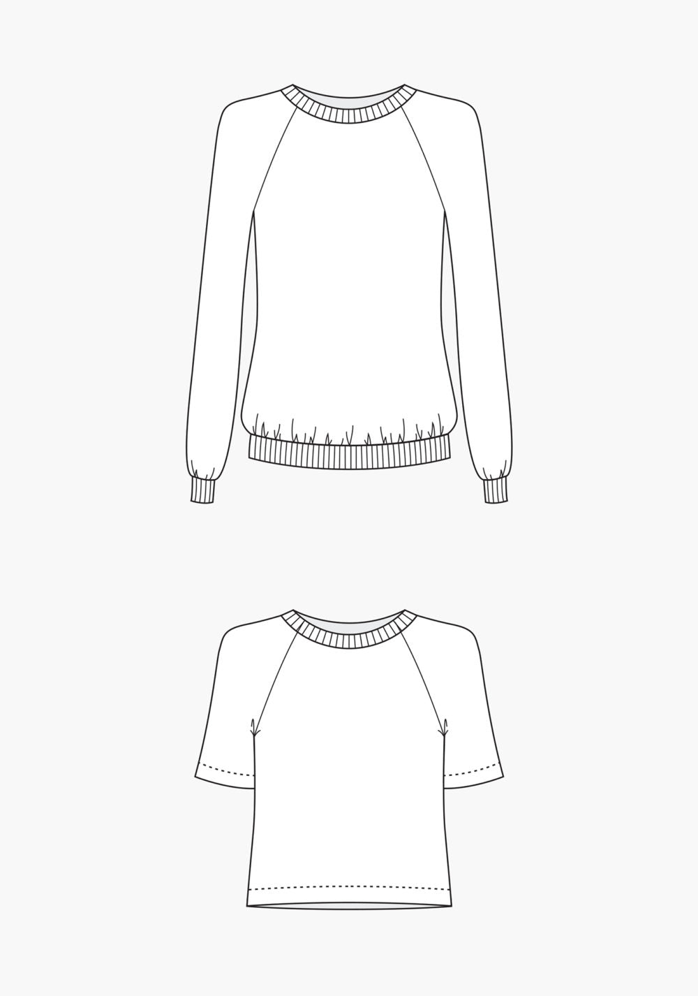Grainline Studio Linden Sweatshirt Sewing Pattern