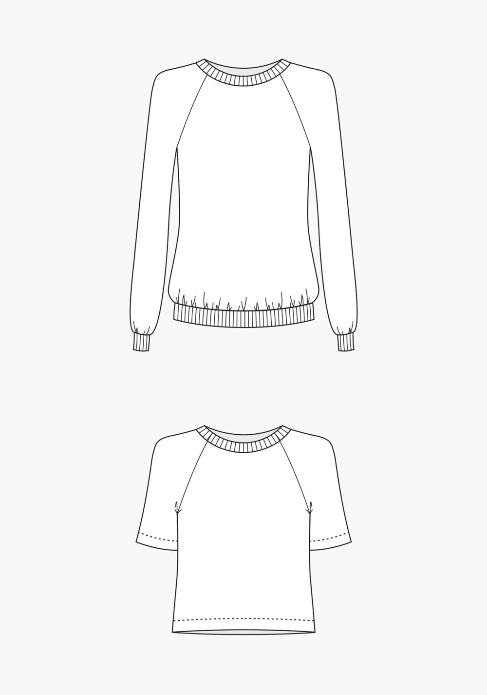 Grainline Studio Linden Sweatshirt Sewing Pattern