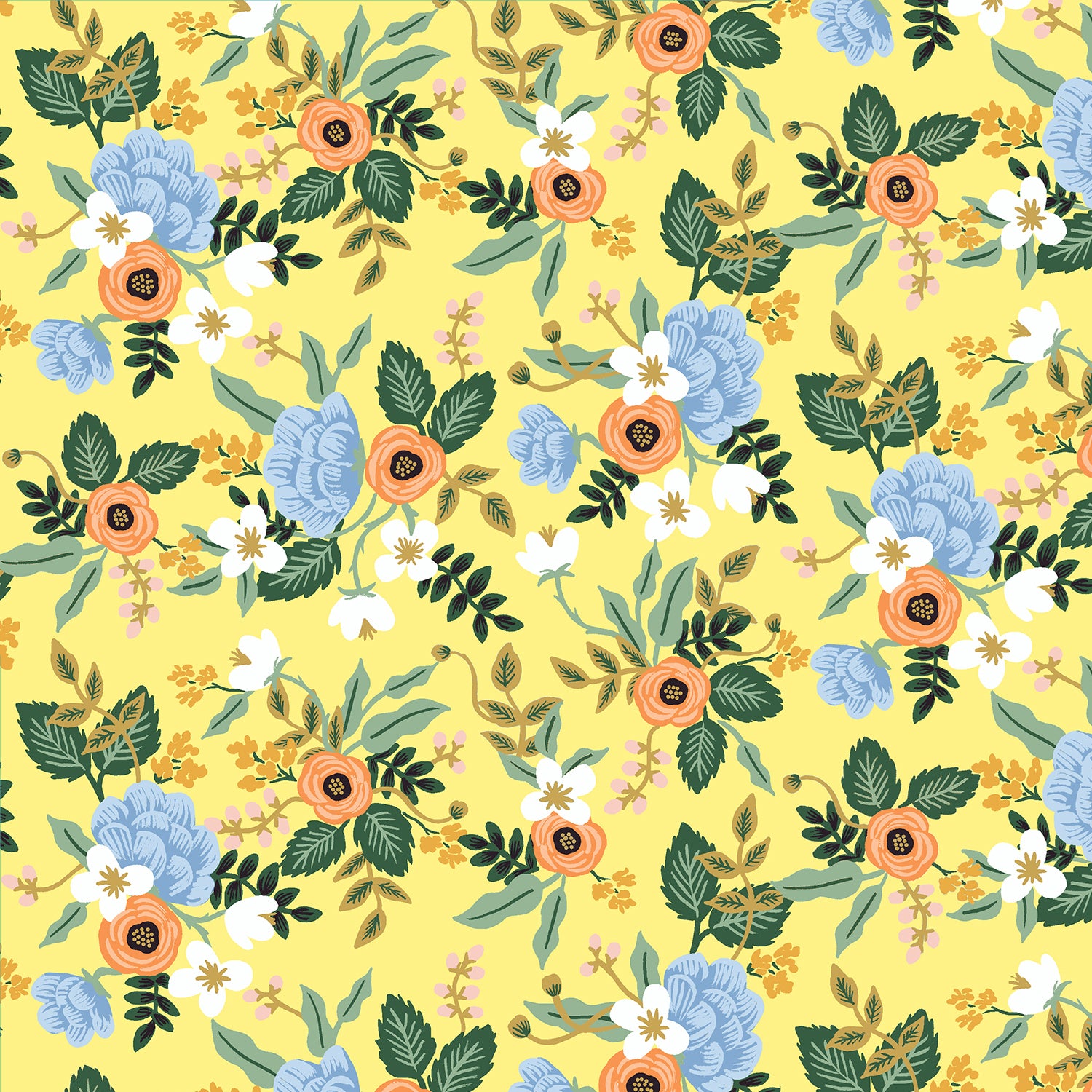 Rifle Paper Co - Birch Yellow Cotton from Primavera