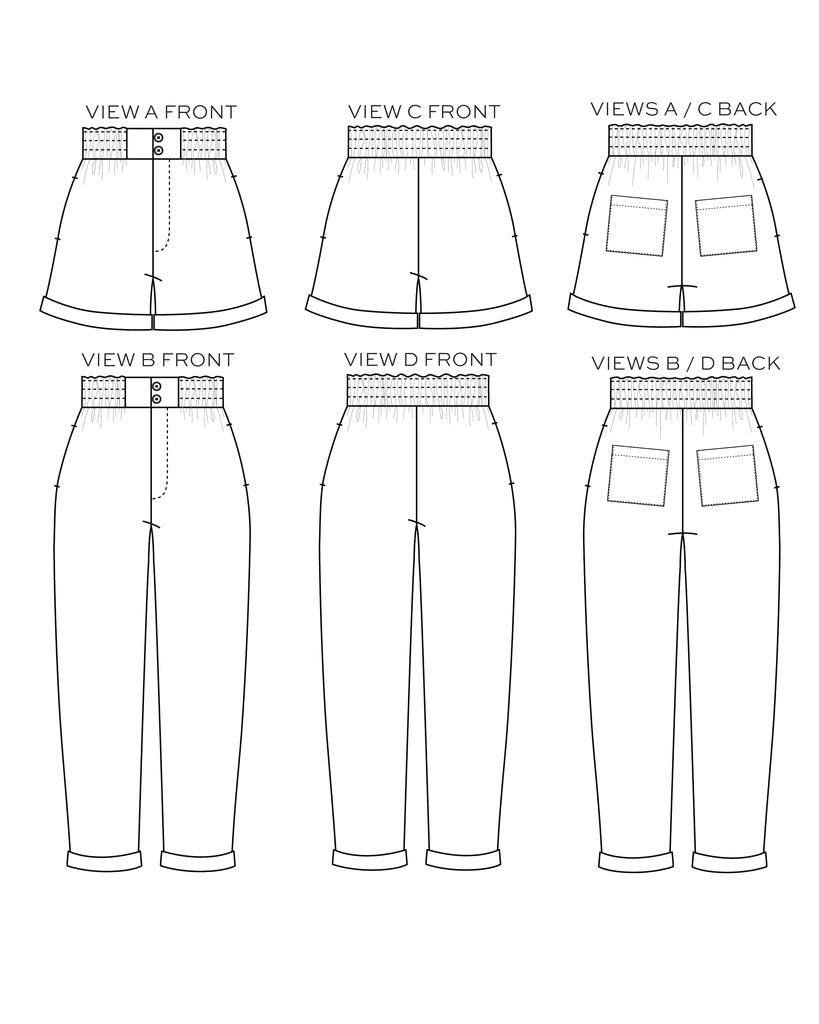 True / Bias  -  Dani Pant & Short Sewing Pattern