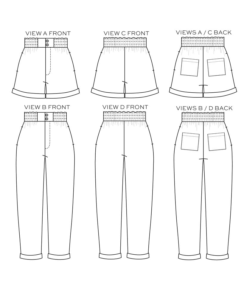 True / Bias - Dani Pant & Short Sewing Pattern