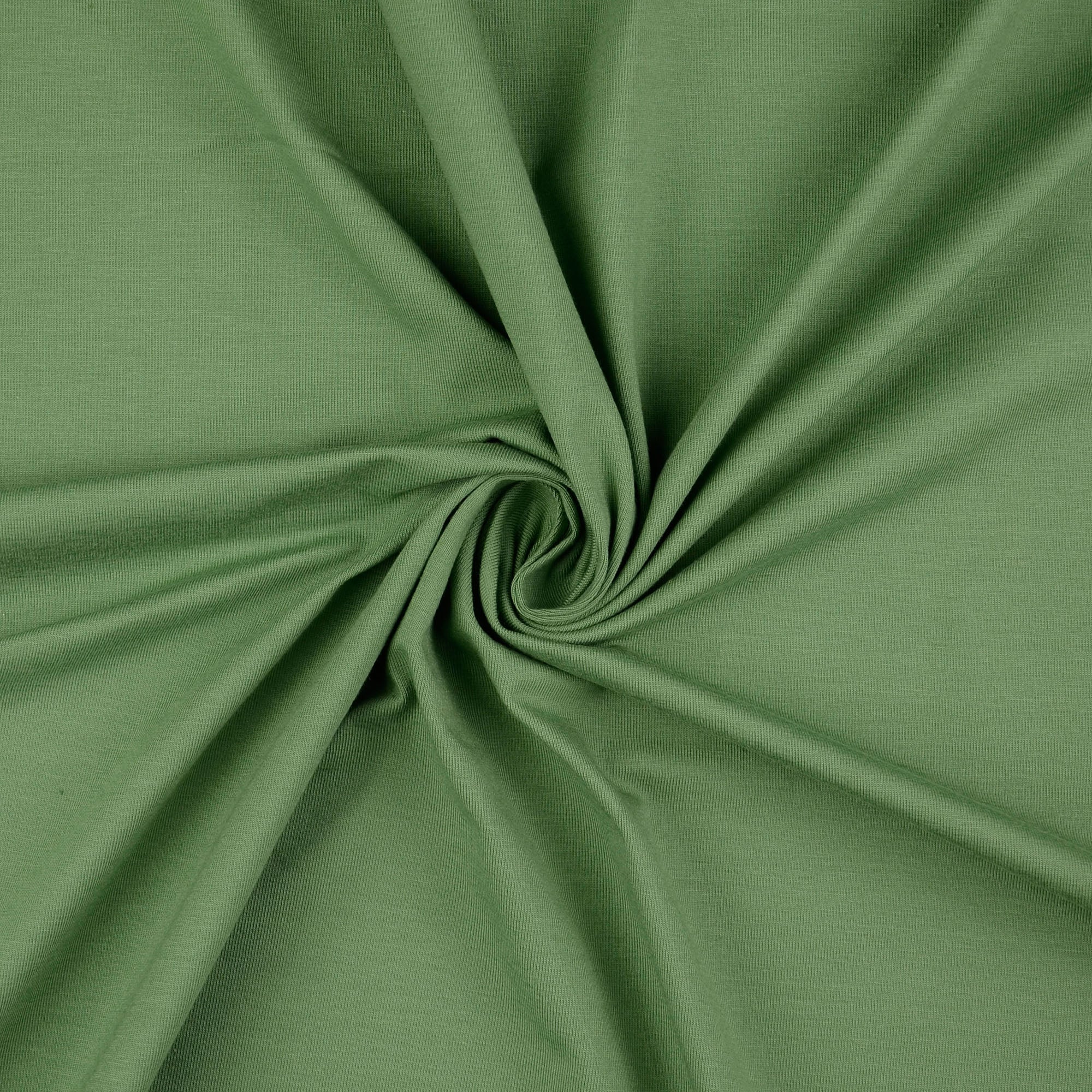 Essential Chic Avocado Green Plain Cotton Jersey Fabric