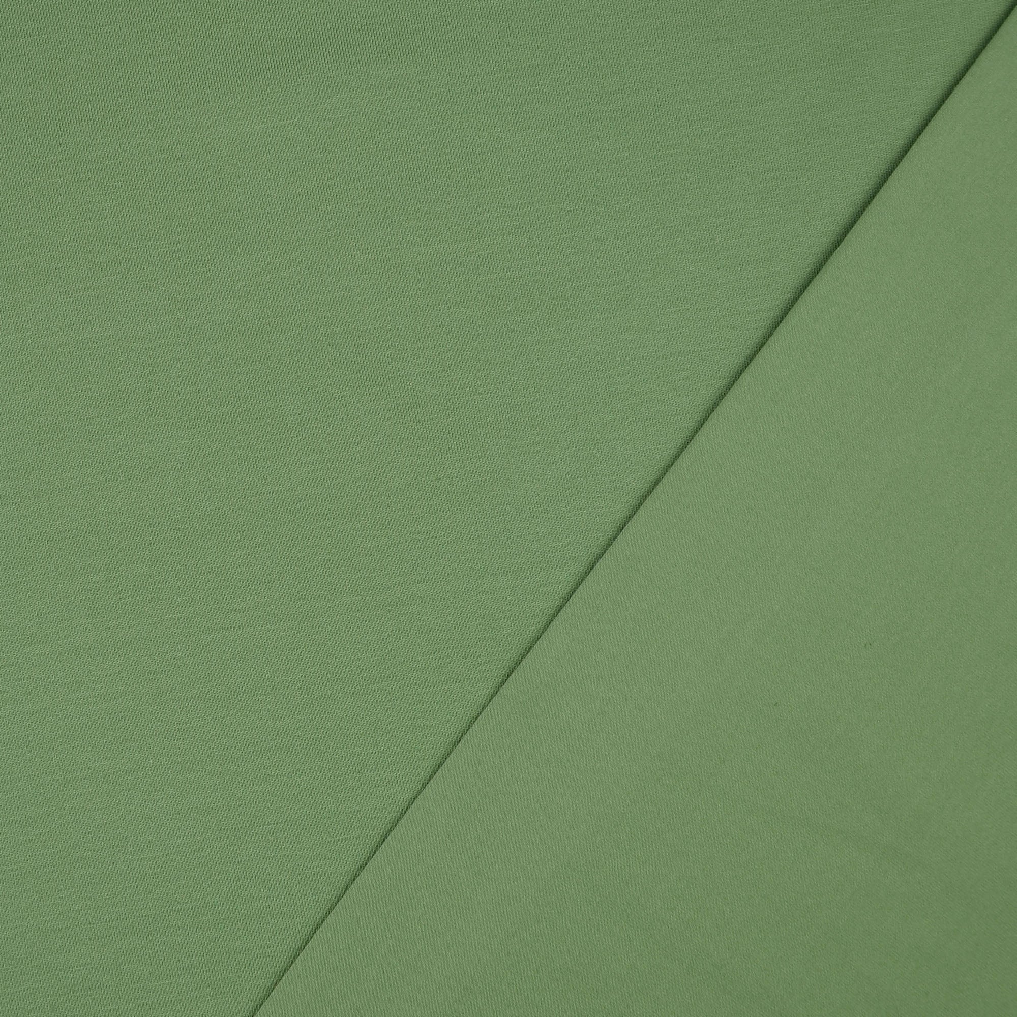 Essential Chic Avocado Green Plain Cotton Jersey Fabric