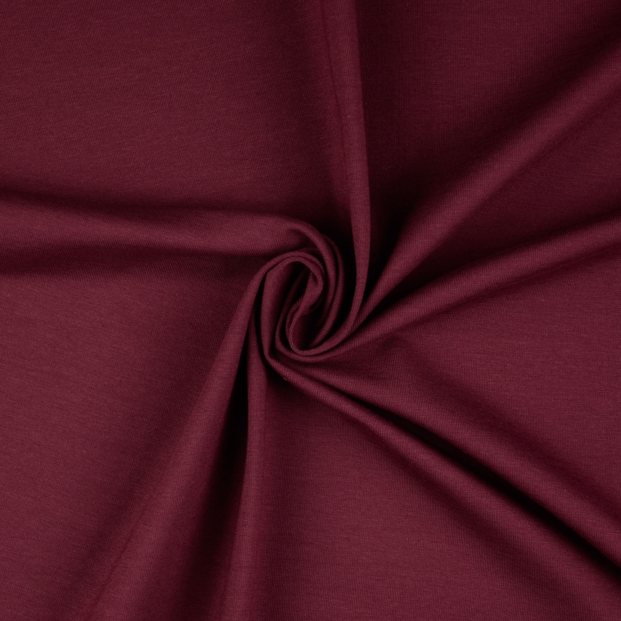 REMNANT 1.39 Metres - Essential Chic Aubergine Plain Cotton Jersey Fabric