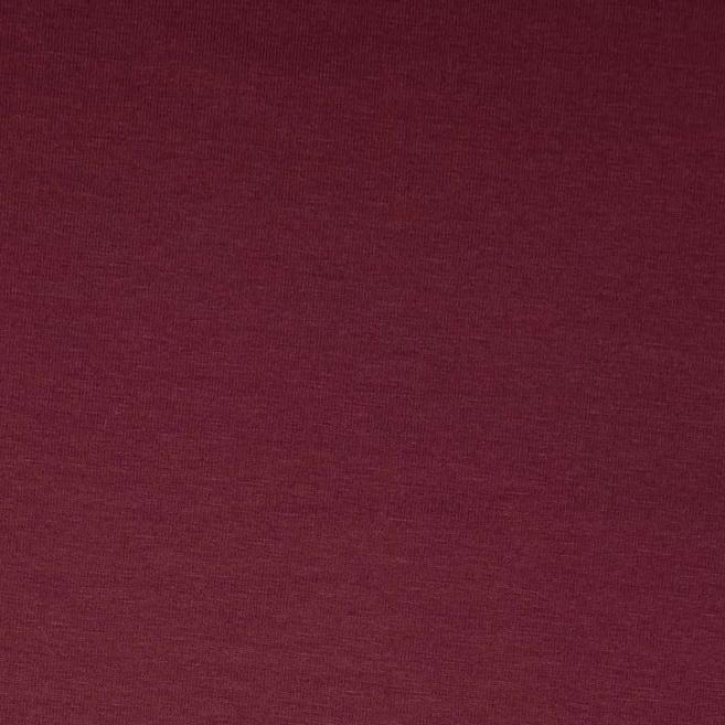 REMNANT 1.39 Metres - Essential Chic Aubergine Plain Cotton Jersey Fabric