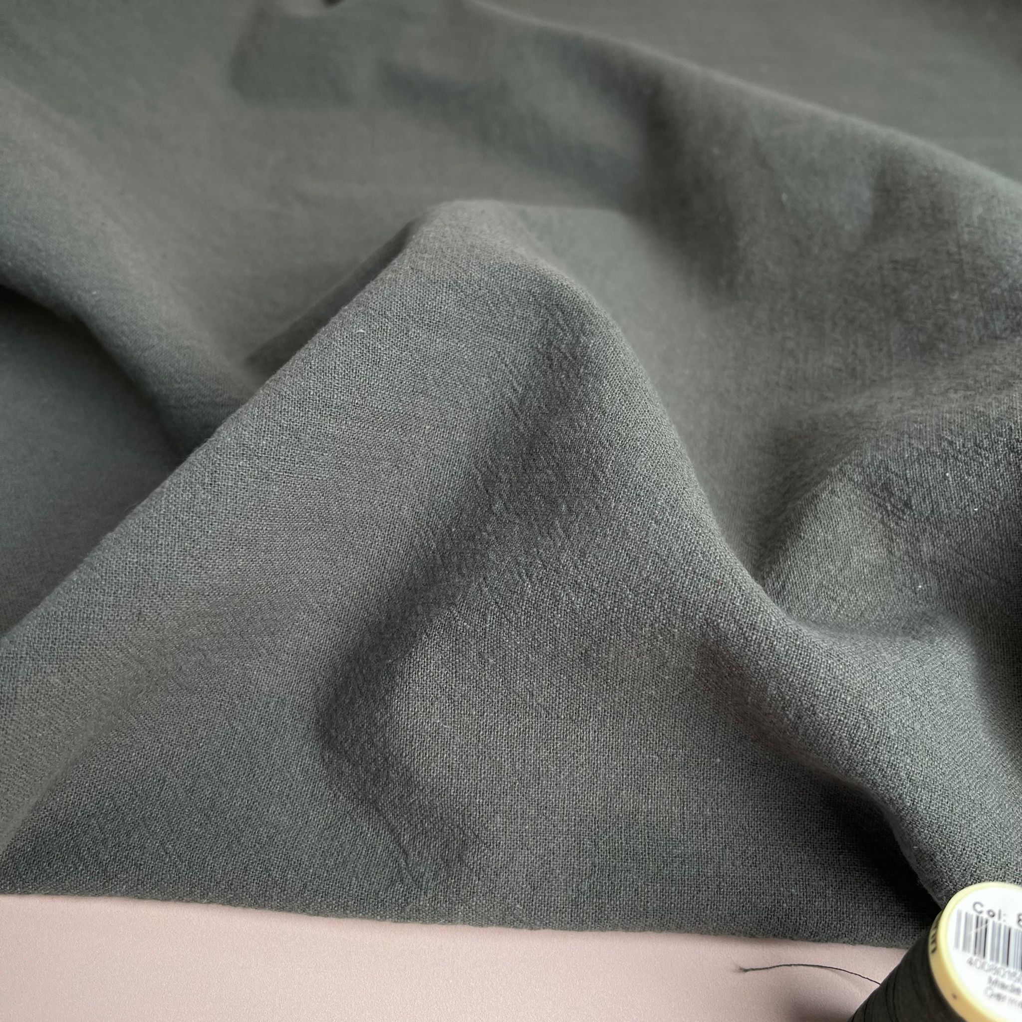 Vintage Khaki Green Washed Cotton