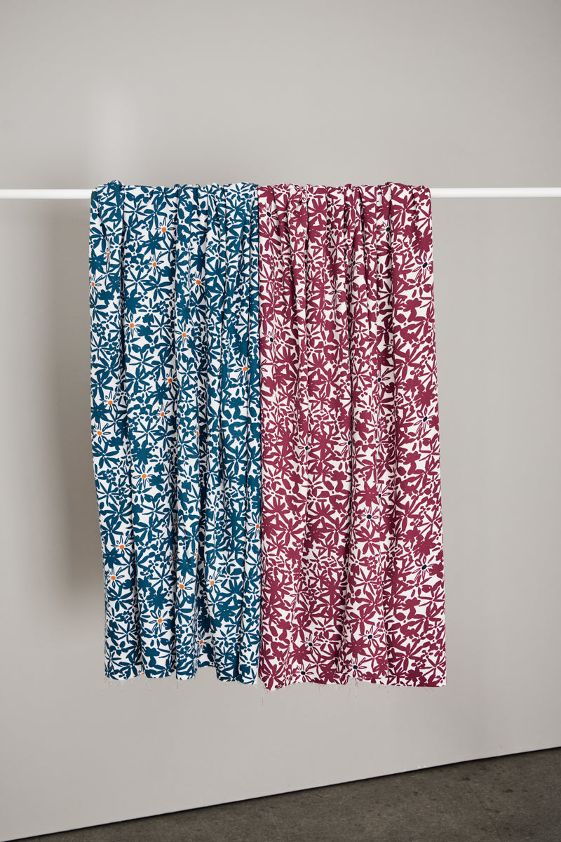 Mind The MAKER - Flowery Fuchsia ECOVERO™ Viscose Leia Crepe Fabric