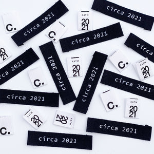 Kylie and the Machine - "CIRCA 2021" Dual Pack Cotton Printed Labels - 10 Pack