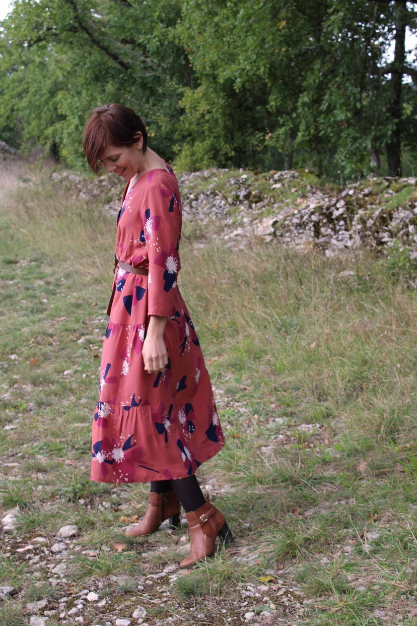 Églantine & Zoé - Anemona Terracotta Viscose Poplin Fabric