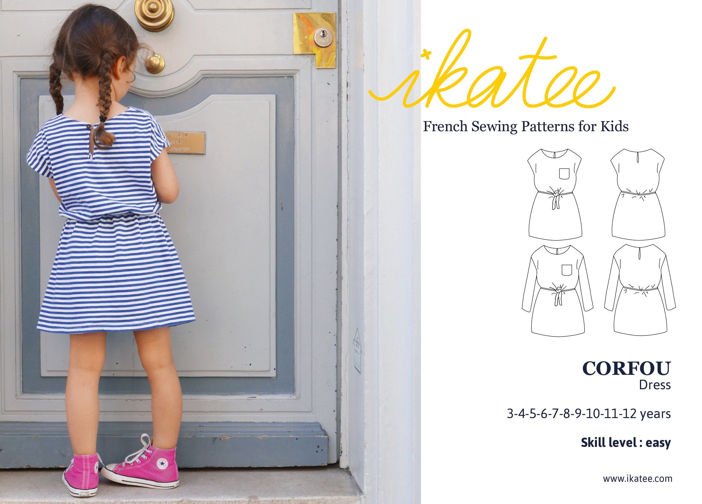 Ikatee - CORFOU Dress - Girl 3/12 - Paper Sewing Pattern