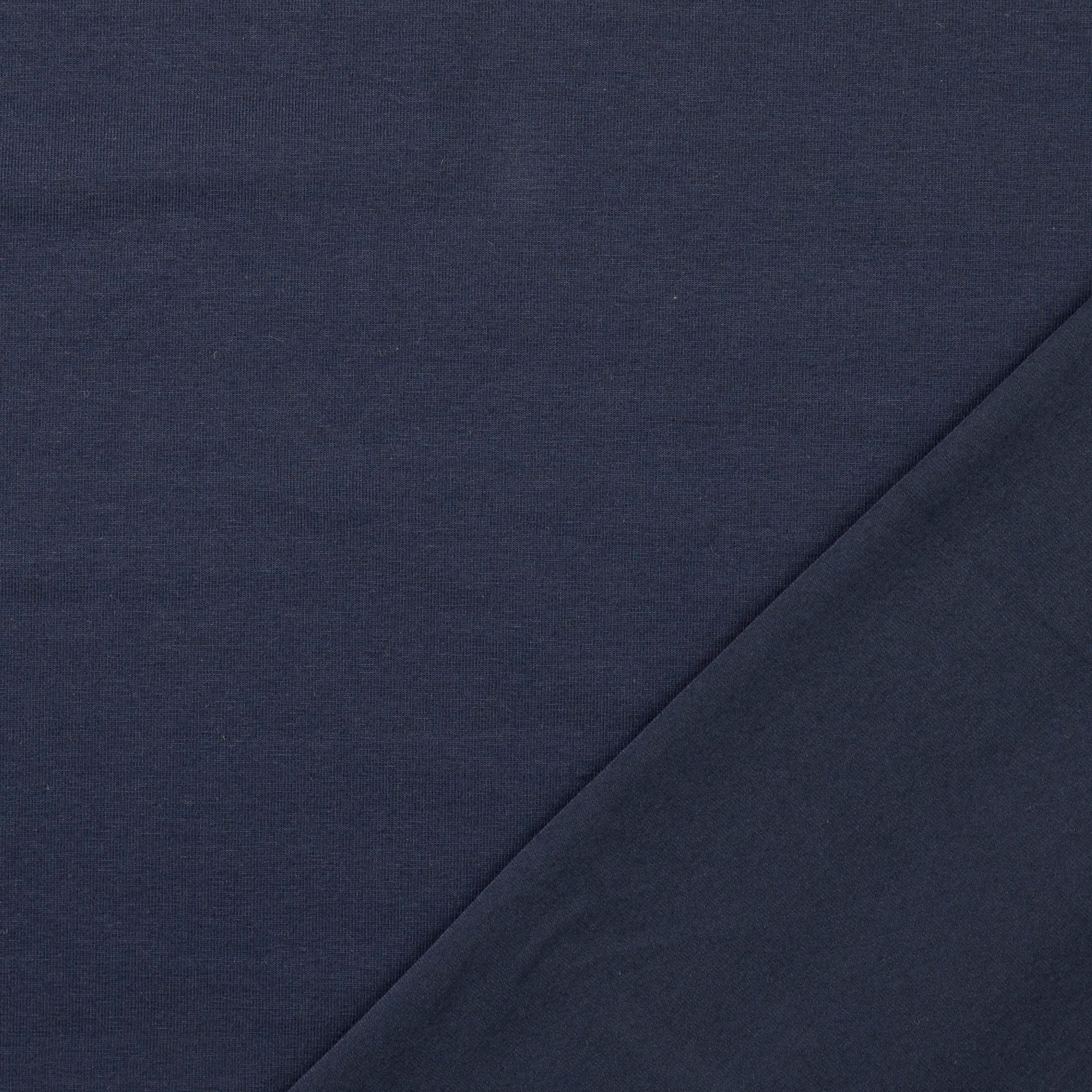Essential Chic Dark Navy Plain Cotton Jersey Fabric