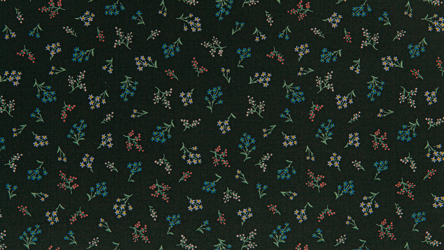 REMNANT 2.88 Metres - Rifle Paper Co - Petites Fleurs Hunter Cotton from Strawberry Fields