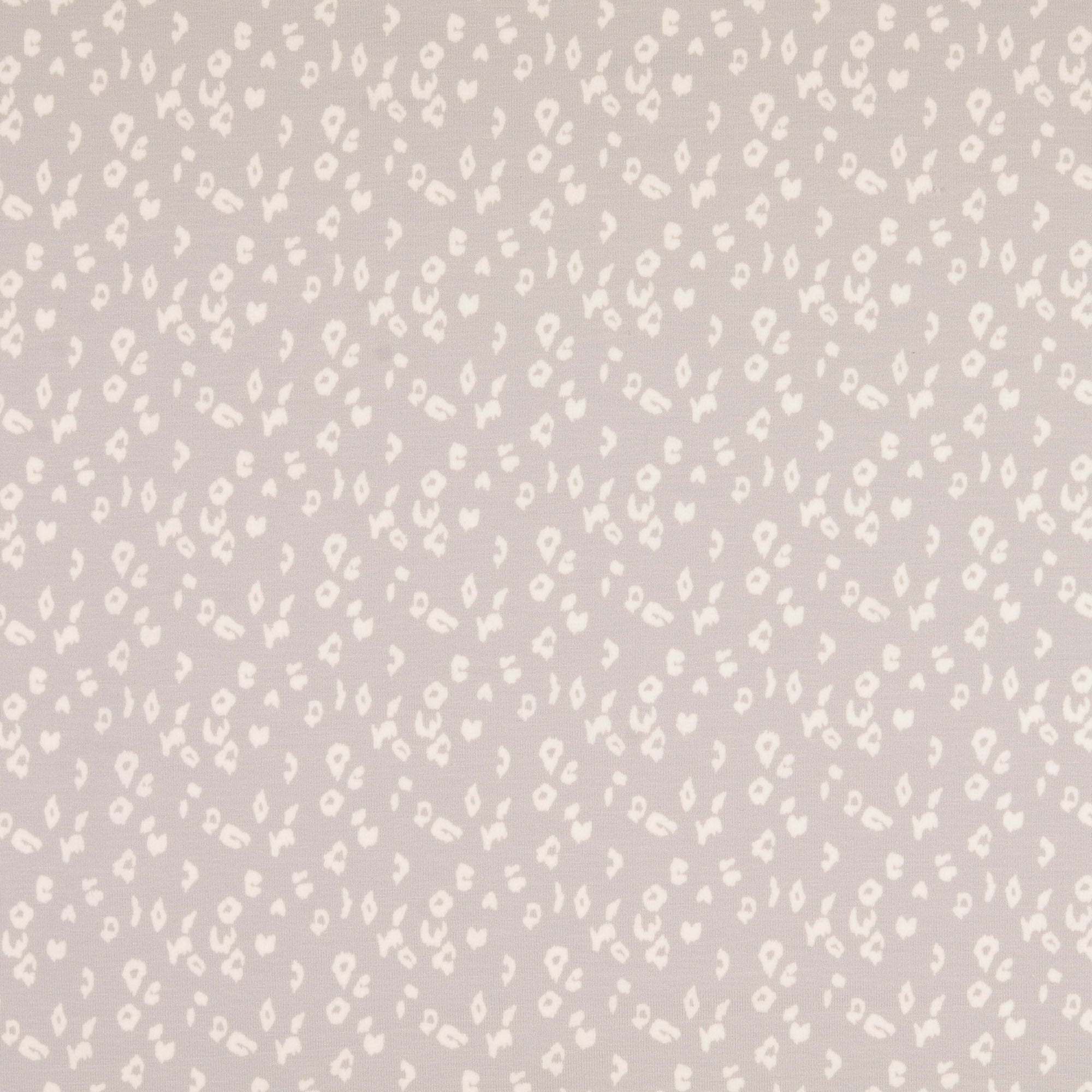 Small Animal Grey Cotton Jersey Fabric