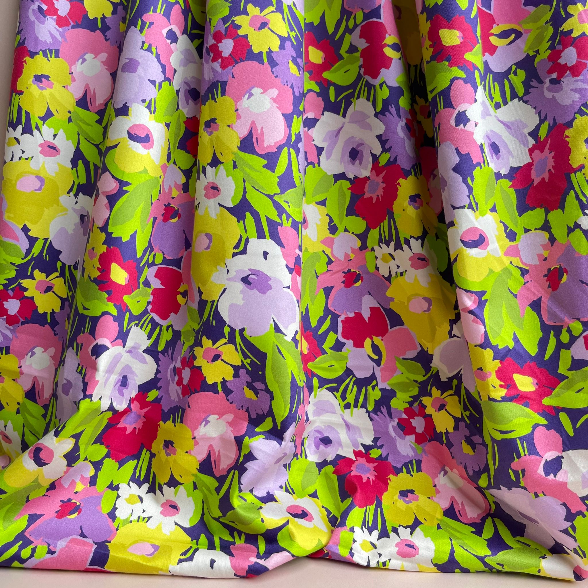Spring Meadow Cotton Sateen Fabric