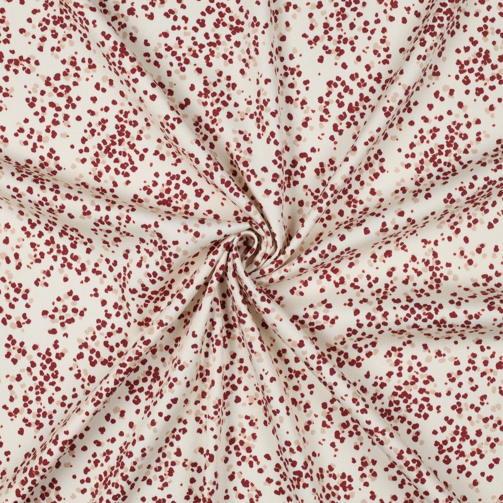 Rosella Speckles Off-White Stretch Viscose Twill Fabric