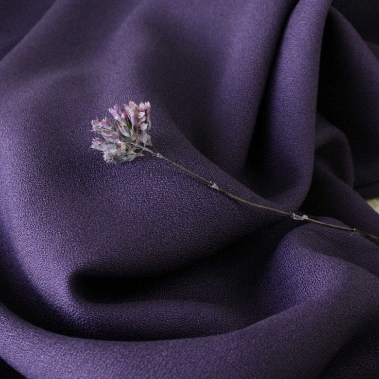 Églantine & Zoé - Violet Viscose Crepe Fabric