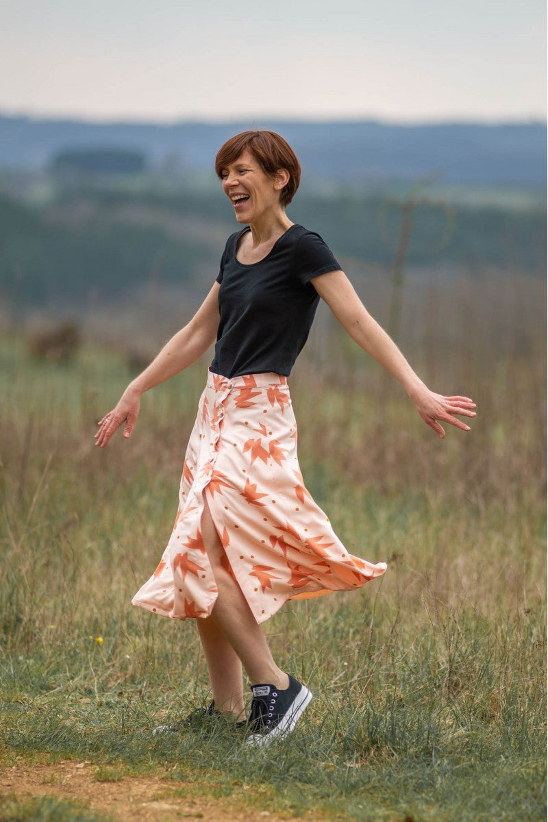 Églantine & Zoé - Streli in Nude Viscose Poplin Fabric
