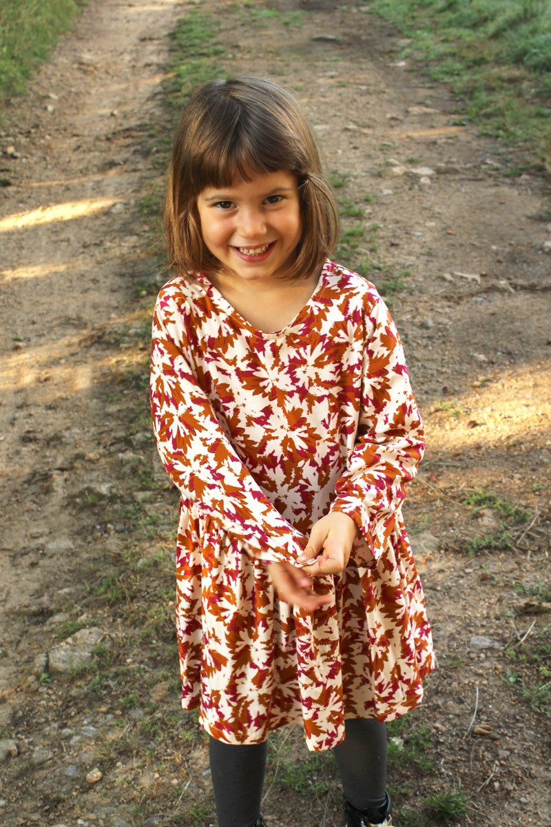 Églantine & Zoé - Flora Caramel Viscose Poplin Fabric