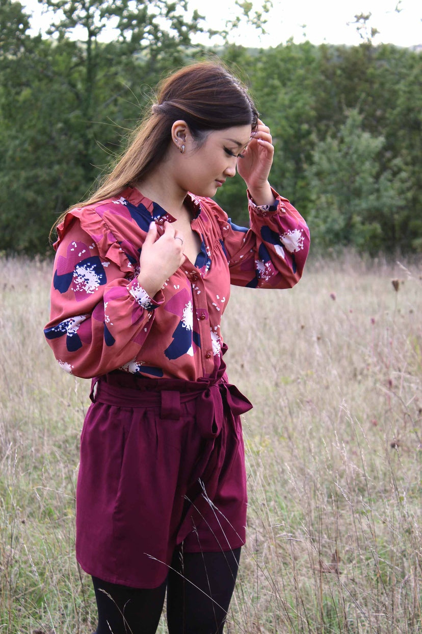 Églantine & Zoé - Anemona Terracotta Viscose Poplin Fabric