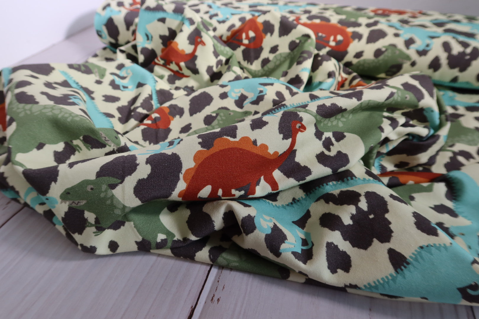 Danish Design - Dinosaurs Organic Cotton Jersey Fabric