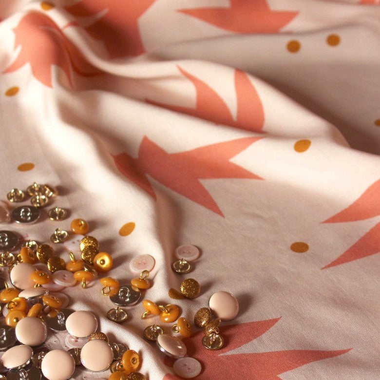Églantine & Zoé - Streli in Nude Viscose Poplin Fabric