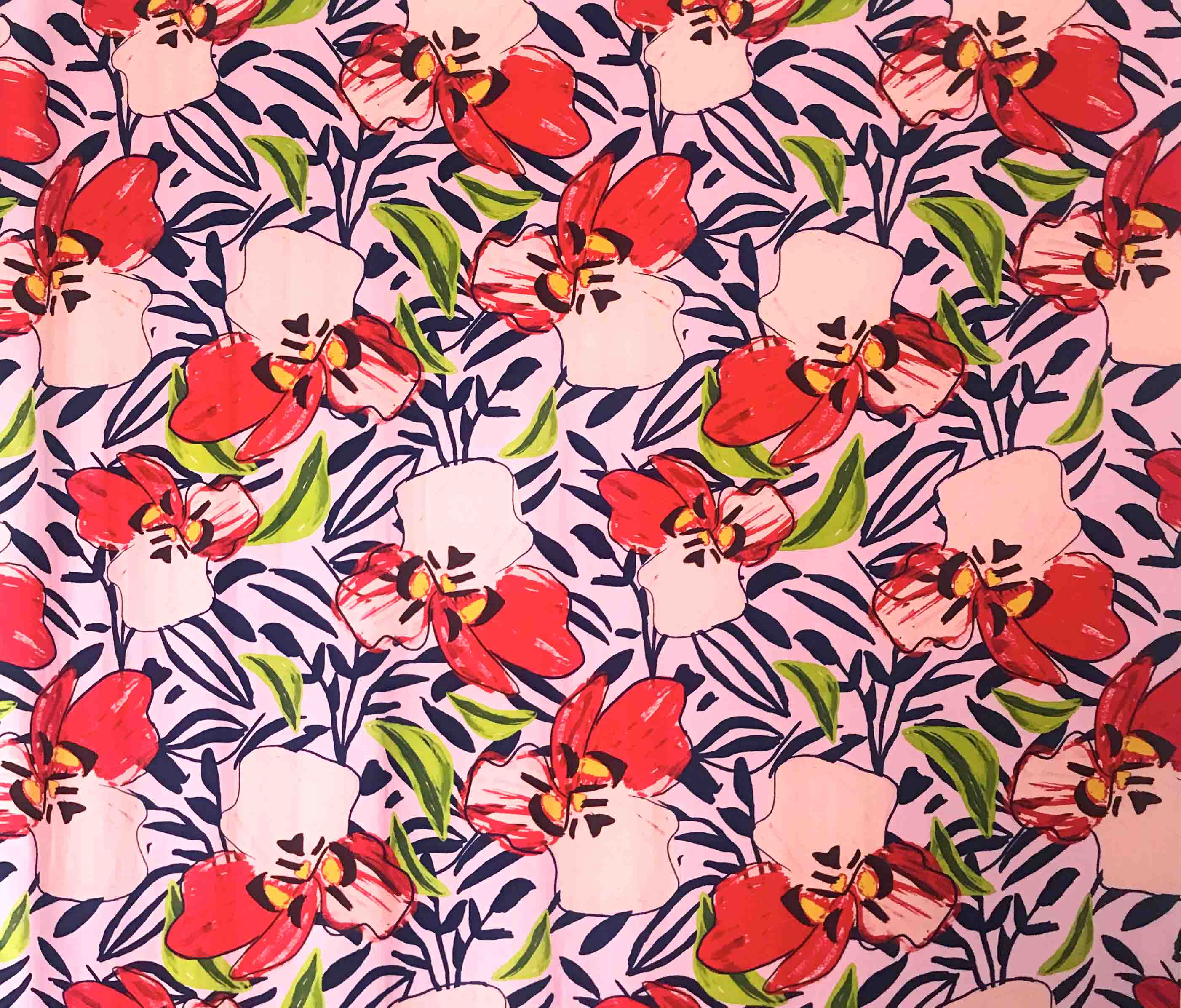 Viola Candy Pink Viscose Poplin Fabric