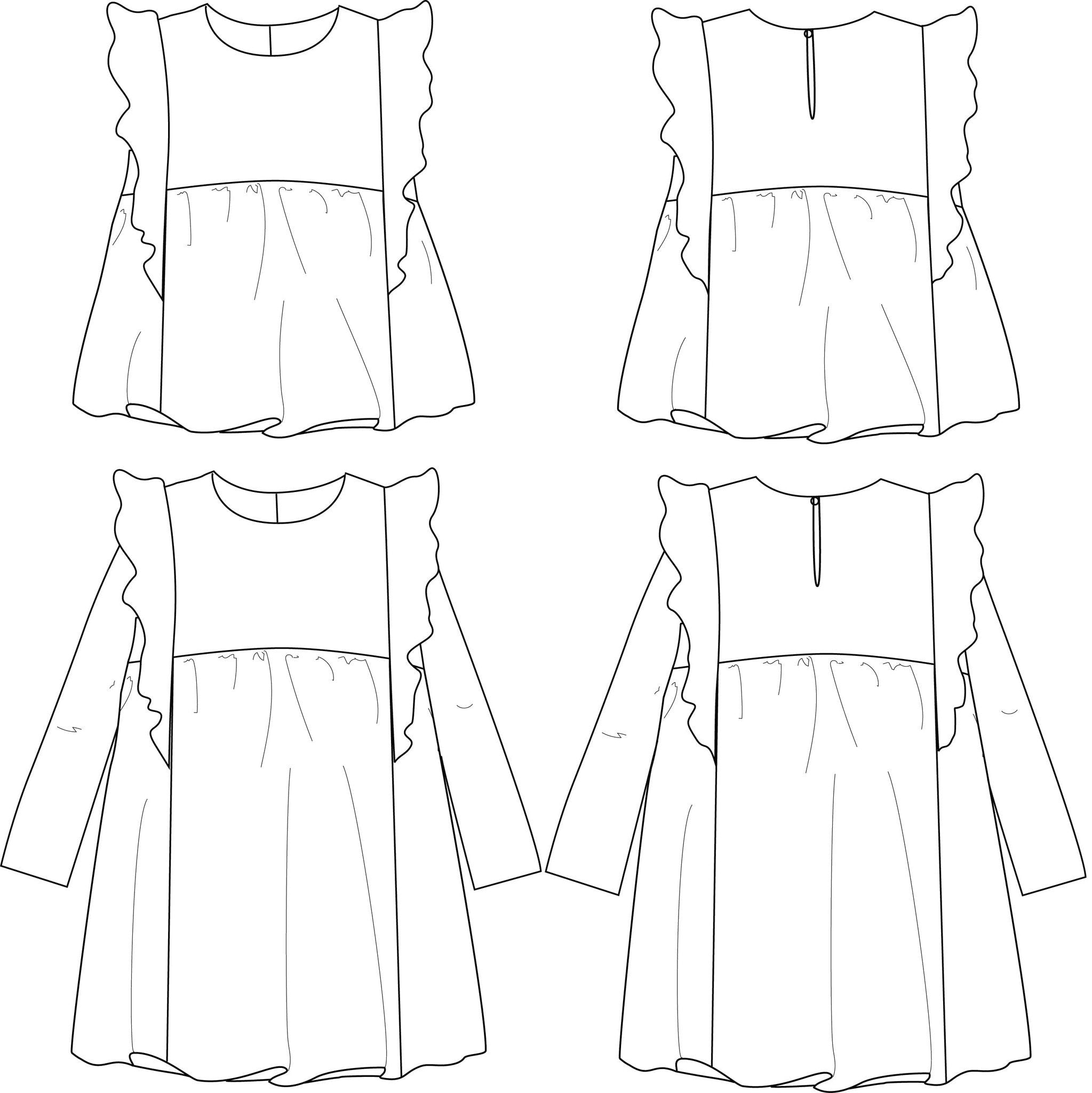 Ikatee - STELLA Duo Blouse & Dress - Girl 3/12 - Paper Sewing Pattern