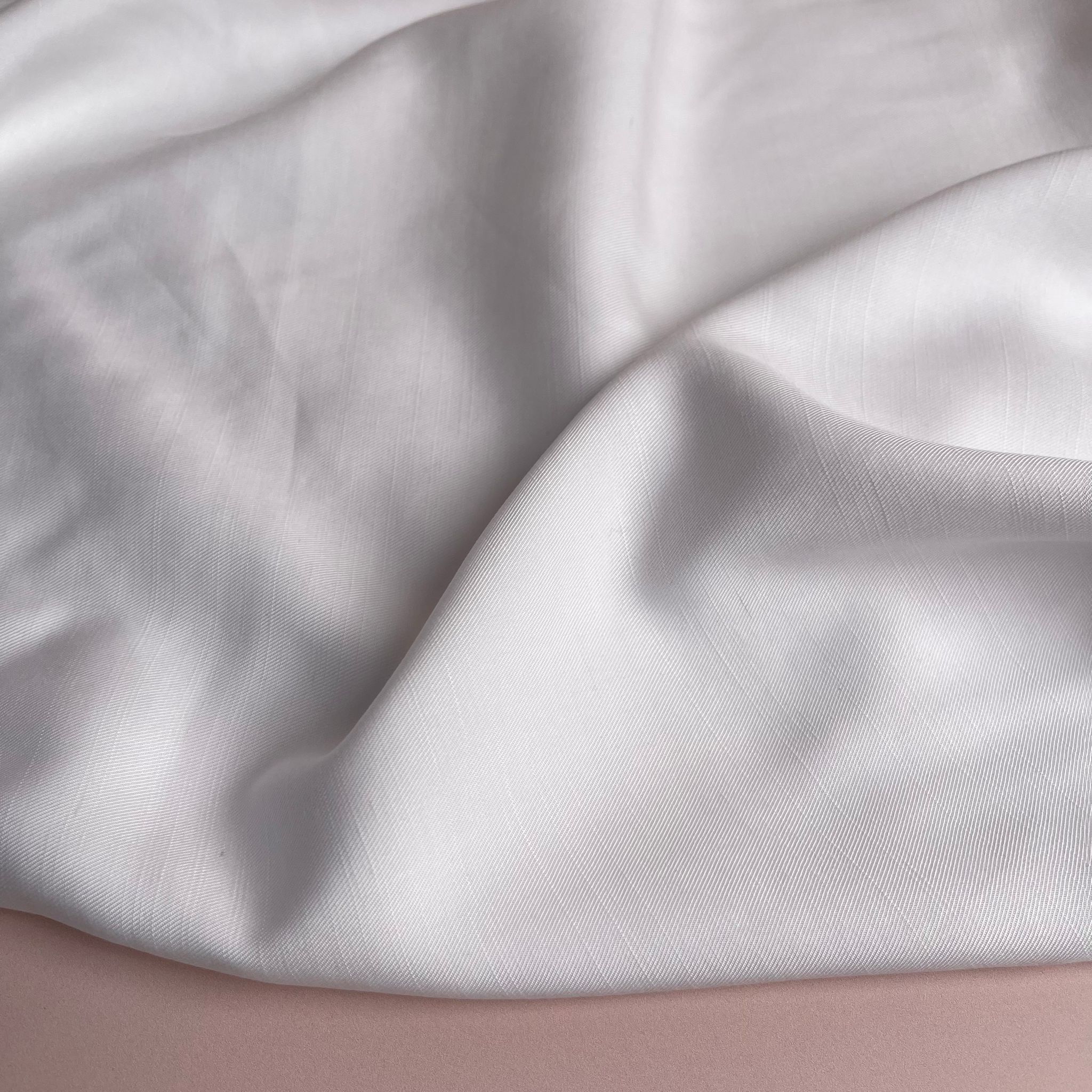 White Slub Linen with Tencel™ Fibres