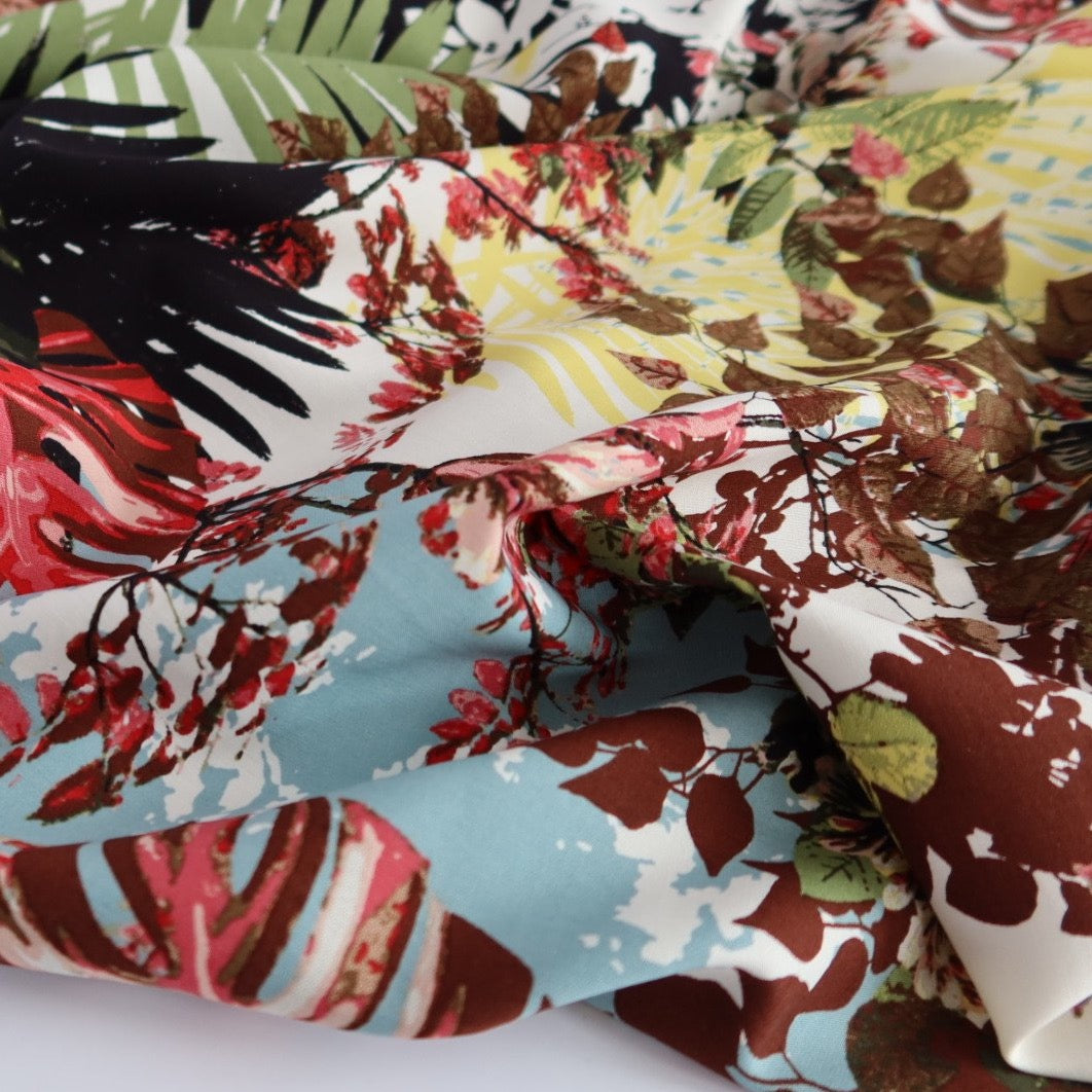 Ex-Designer Tropical Summer Viscose / Rayon Fabric