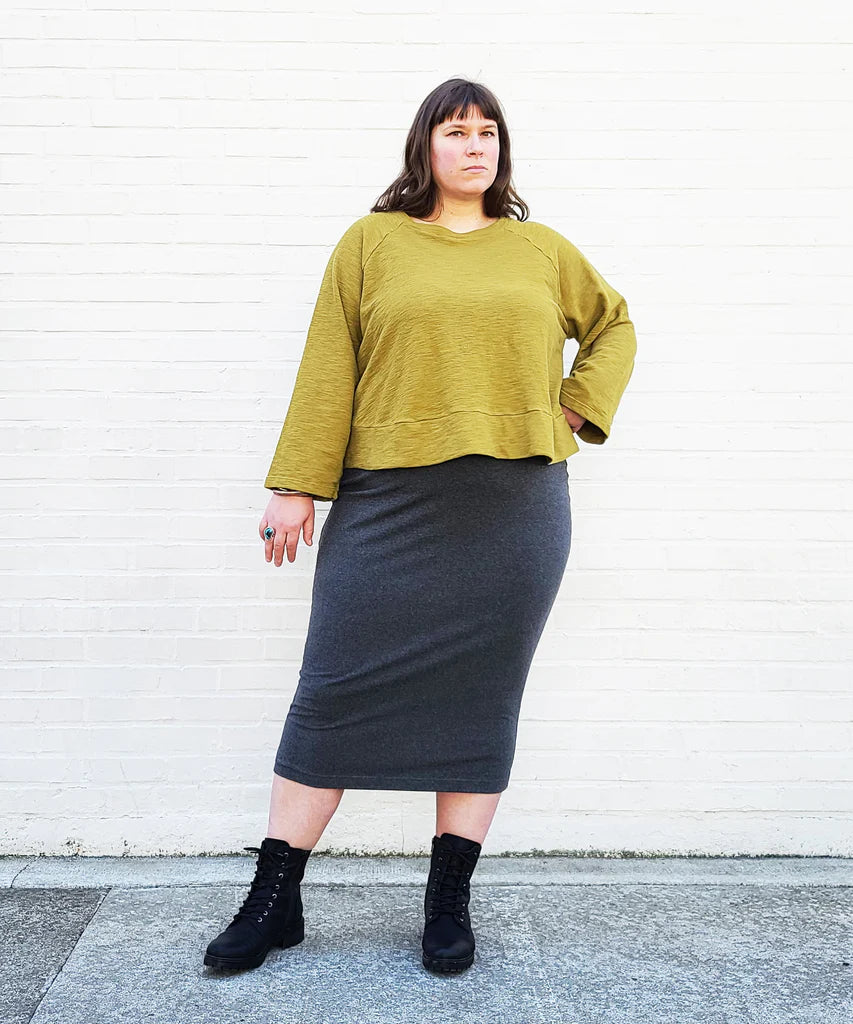 Sew House Seven - The Cosmos Curvy Sweater and Elemental Skirt Sewing Pattern 16-34