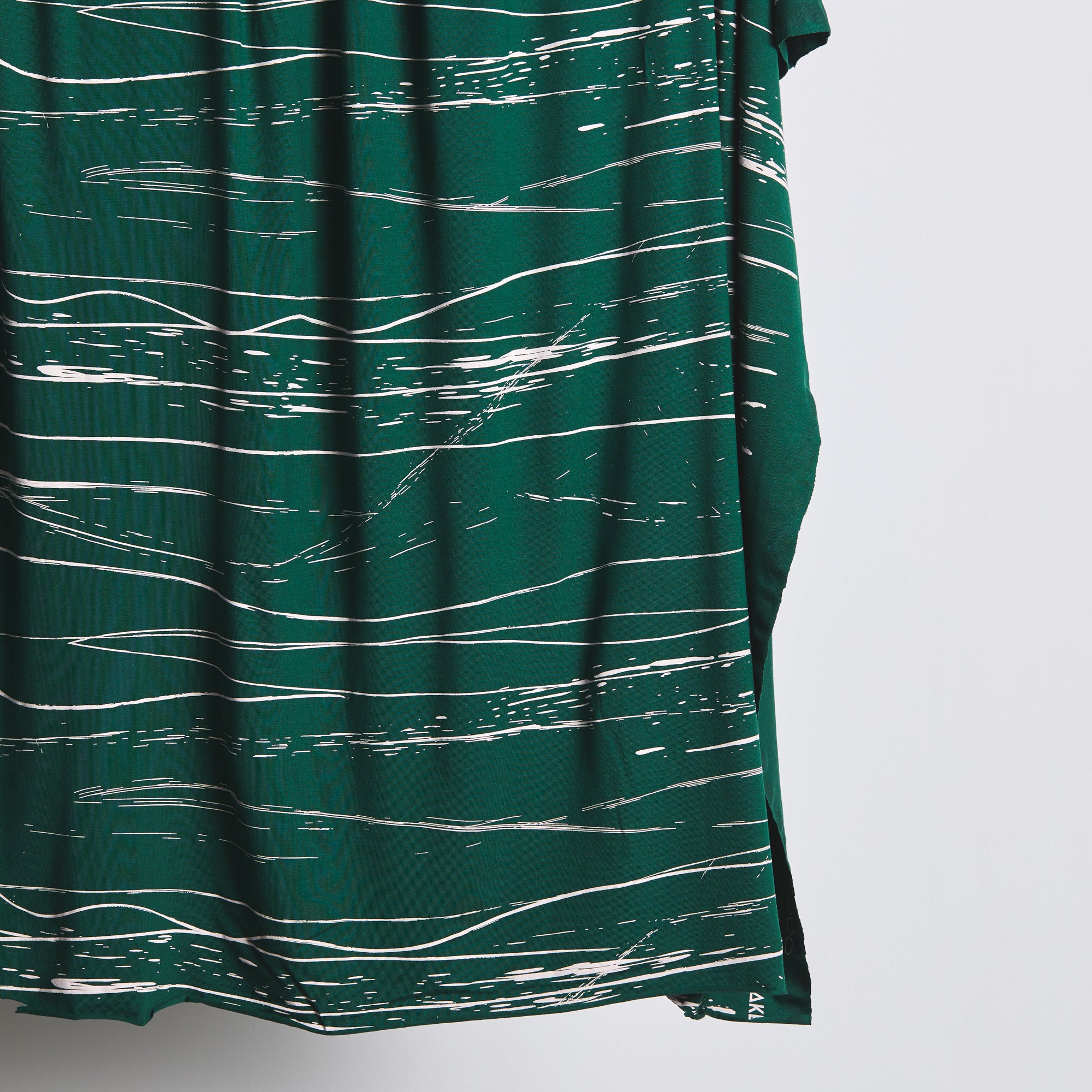 Mind The MAKER - Stray Lines Bottle Green ECOVERO™ Saja Viscose Jersey