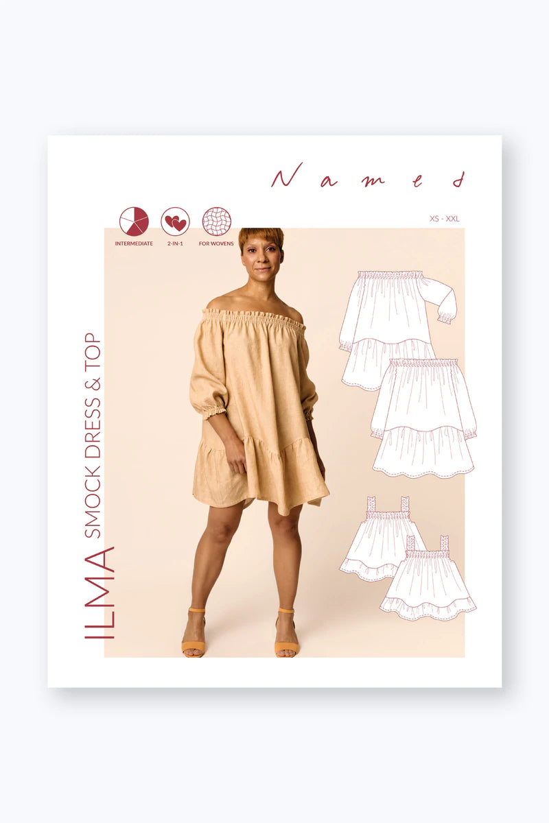 Named Clothing - ILMA Smock Dress and Top Sewing Pattern