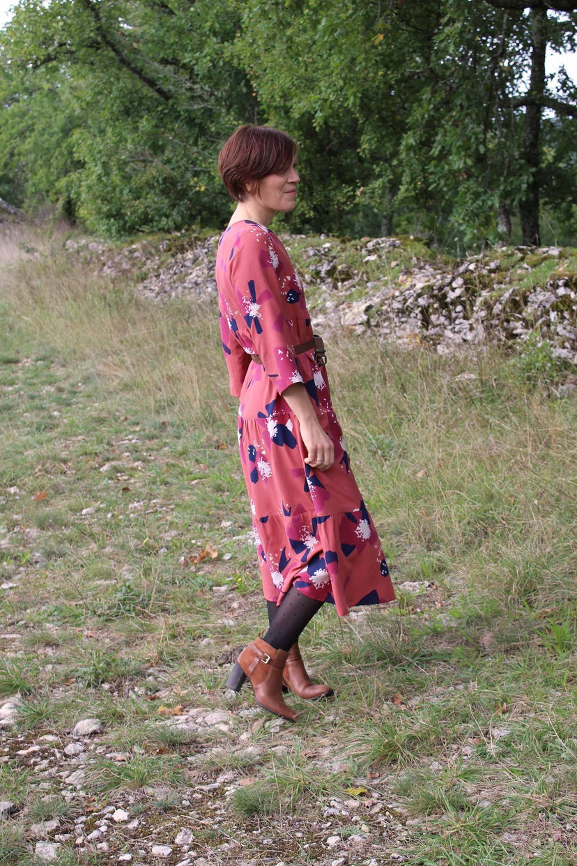 Églantine & Zoé - Anemona Terracotta Viscose Poplin Fabric
