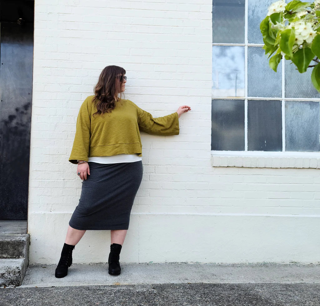 Sew House Seven - The Cosmos Curvy Sweater and Elemental Skirt Sewing Pattern 16-34