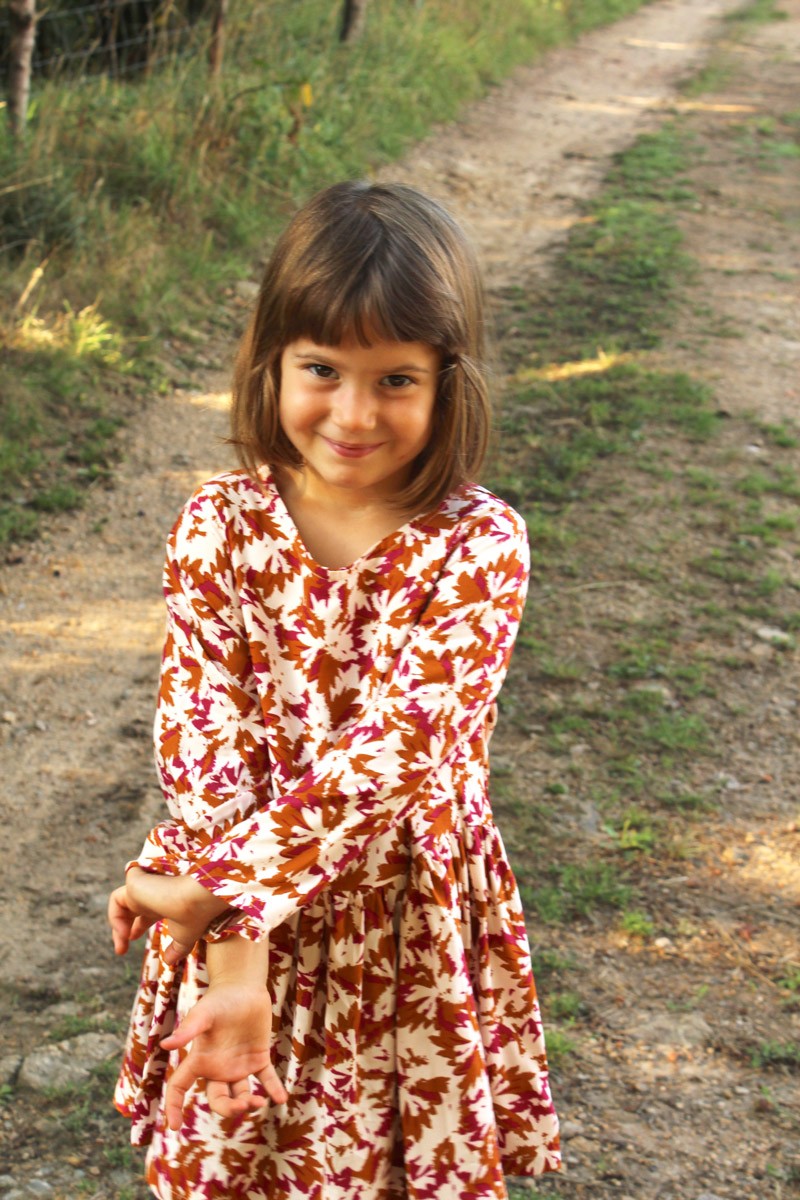 Églantine & Zoé - Flora Caramel Viscose Poplin Fabric