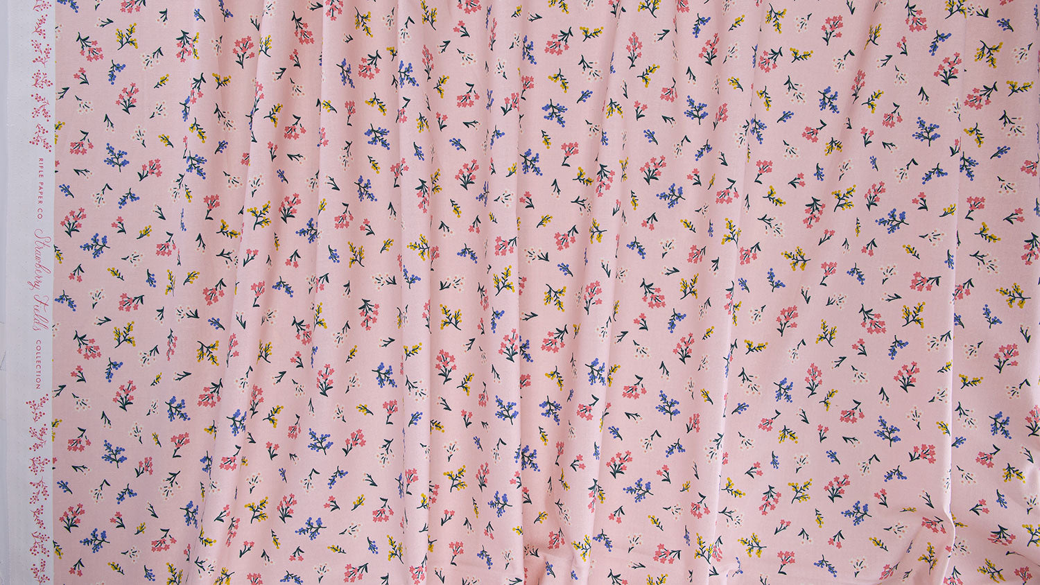 REMNANT 2.33 Metres - Rifle Paper Co - Petites Fleurs Blush Cotton from Strawberry Fields