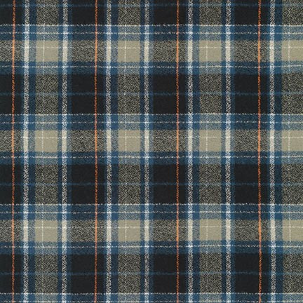 REMNANT 1.03 Metres - Storm Dark Mammoth Cotton Flannel