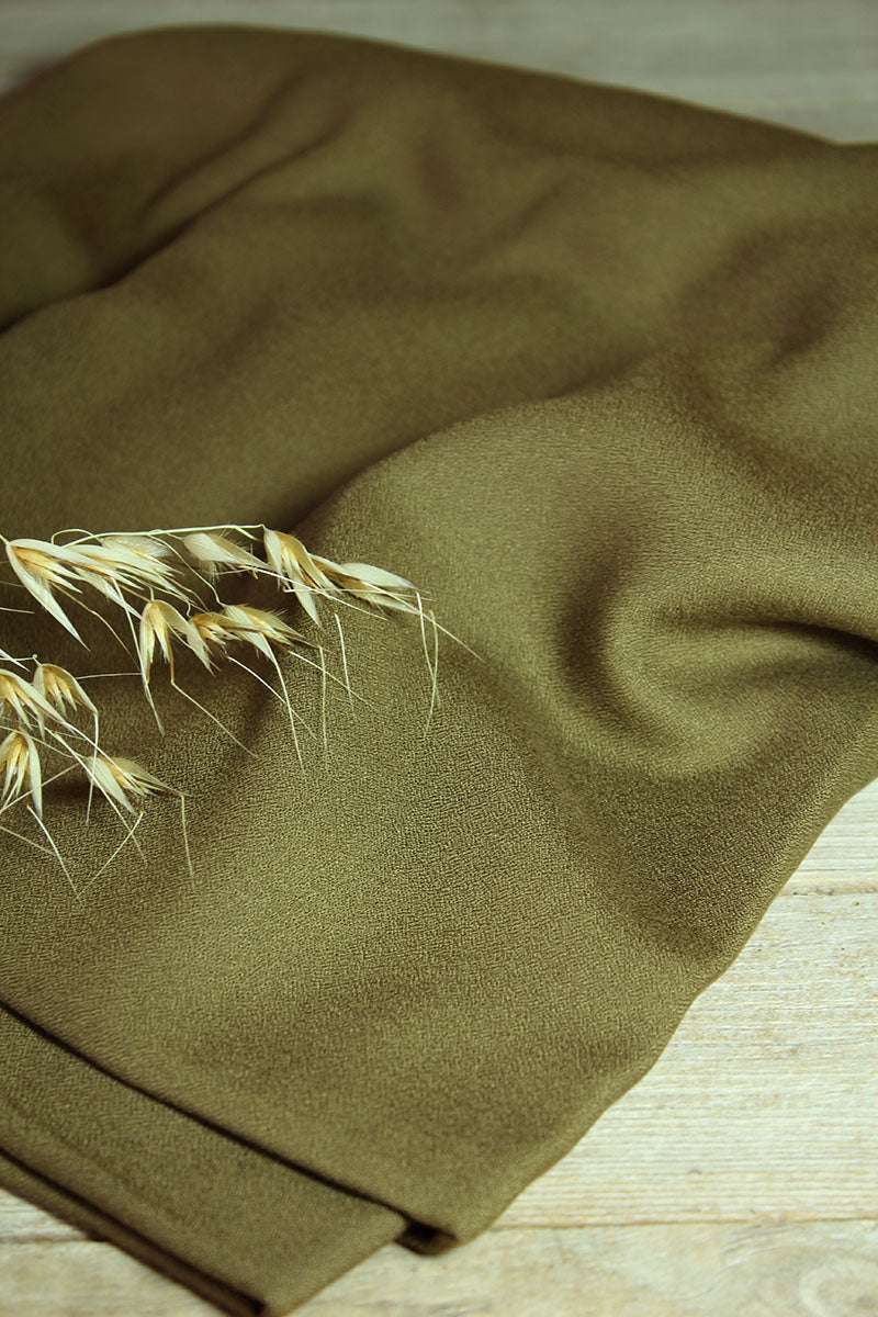 Églantine & Zoé - Khaki Viscose Crepe Fabric
